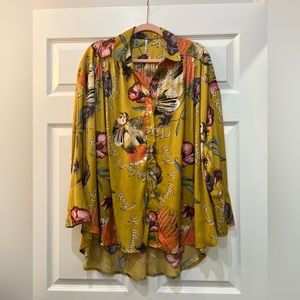 Free People Silky Nights Blouse Size Small
